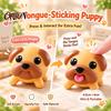 Funny Tongue Out Puppy Tongue-Popping Pug Fidget Toy, Press & Pop-Out Squishy Soft Office Desk Accessories Squeeze Stress Relief Desktop Gift for Kids