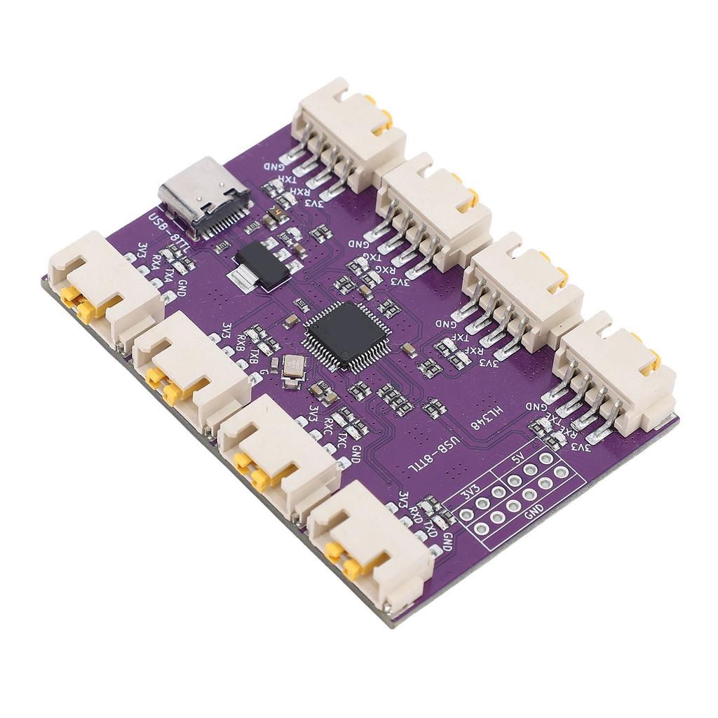 USB to 8 Channels TTL Serial Module 6Mbps High Speed CH348 Chip USB Type C to TTL Serial Converter Adapter