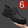 Men's Increase Height Shoes 6CM Soft Leather Business Casual Shoes Comfortable Anti-Slip Durable Formal Elevator Dress Shoes