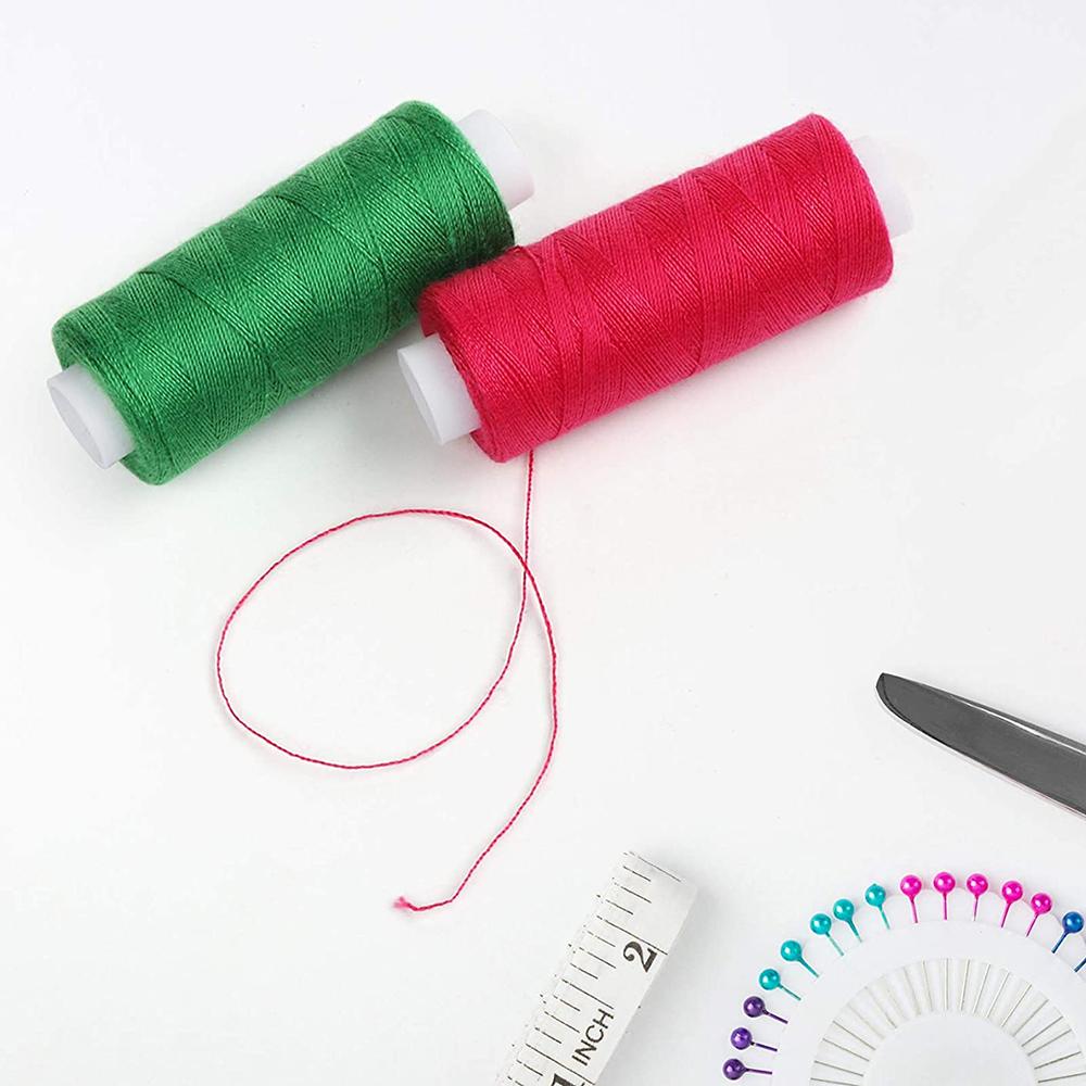 Ensemble de 100 bobines de fil à coudre de couleurs différentes, 250 yards par bobine, fils de polyester multicolores pour broderie, couture, tricot, fournitures de couture