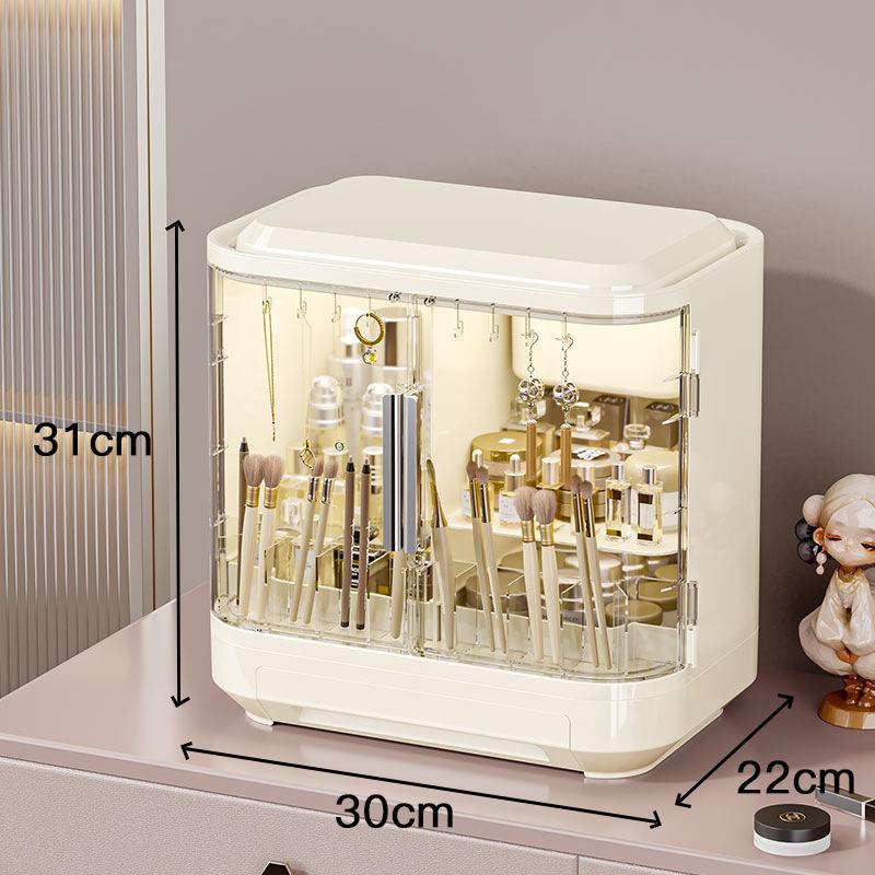 Exquisite And High End Dust Proof Desktop Divided Into Double Doors, Skincare, Light Luxury Lipstick, Cosmetics Storage Box