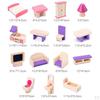 1/12 Scale Doll House Simulation Wood Desk Furniture Set for Living Scene Decor Pretend play