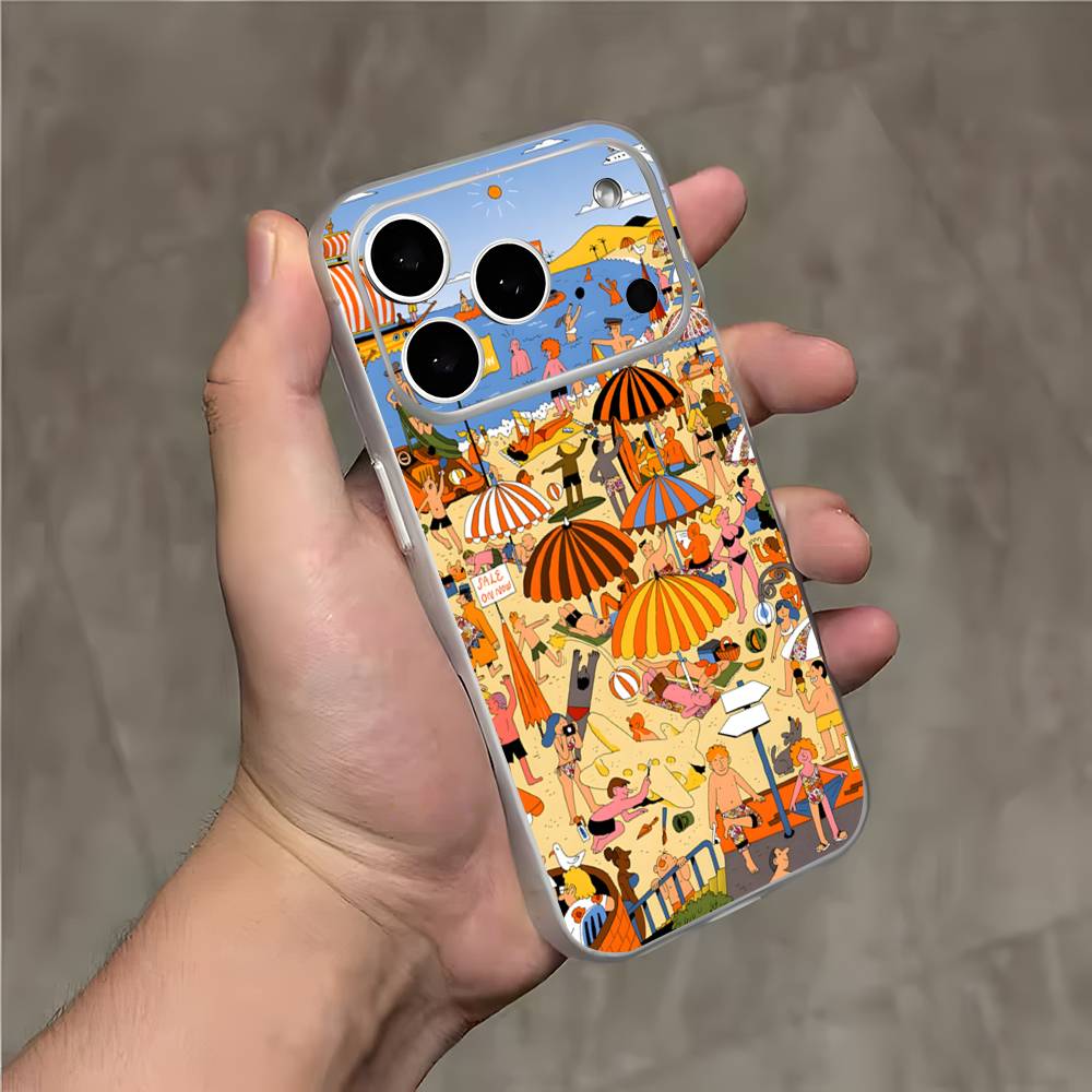 

Game Wheres W-WallyS Waldo Book For iPhone 17,16,15,14,13,Pro,Max,Plus Magnetic Wireless Charging Transparent White Phone Case iPhone14Plus