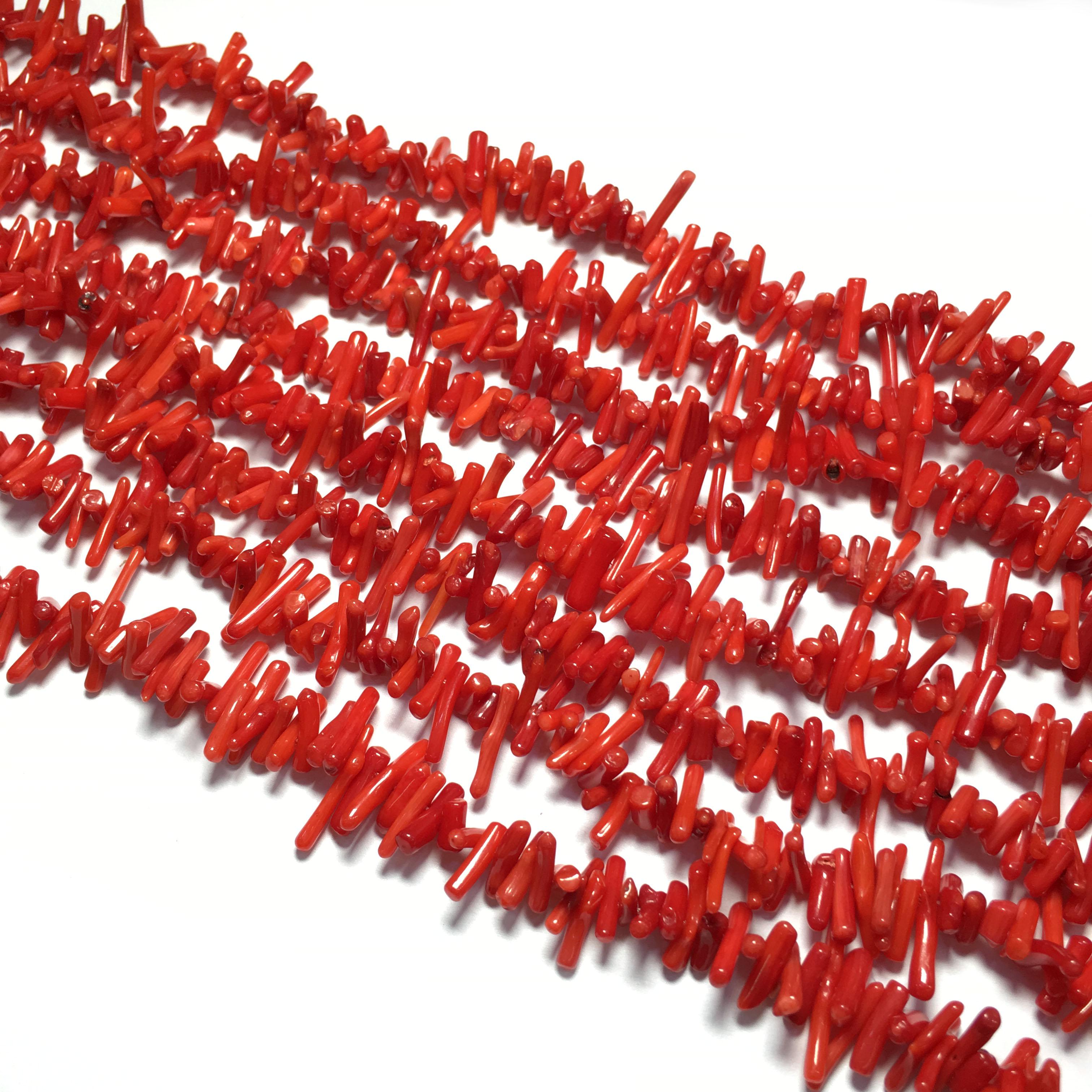 

Саженец коралла, свободные бусины, подвески с драгоценными камнями для элегантных женщин, ожерелье, браслет, изготовление ювелирных аксессуаров 4x10-6x12mm красный