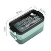 Japanese Style Double Layer Lunch Box Leak Proof Sealed Reusable Bento Box for Picnic Travel Office School
