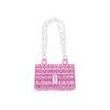 Fashionable Dollhouse Metal Chain Bag Pack Doll Bag Miniature Shopping Handbag For Clothes Accessories