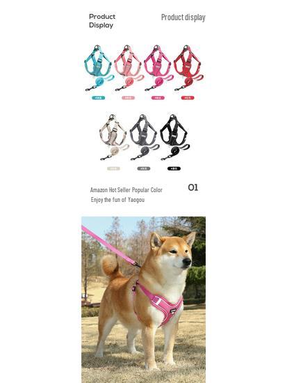 Harnais Gilet Respirant Réglable & Laisse pour Chiens de Petite à Moyenne Taille - Sans Rembourrage, Sans Étranglement, Idéal pour les Shiba Inus & Bouledogues Français