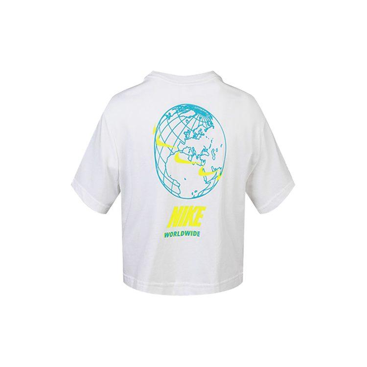 Nike Crop Tops Women's White Crew Neck Moderate CV9170-100
