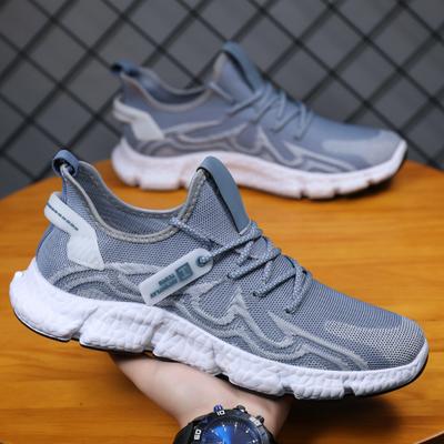 Fashion Casual Mesh Breathable Comfortable Outdoor Running Men Shoes 2024 New Fashion Simple Solid Color Sneakers for Men Autumntime