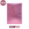 50Pcs Packaging Supplies Holographic Shipping Bags Champagne Color Metal Bubble Mailer Small Business Envelope Mailing Office
