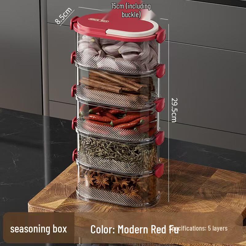 

Многослойный ящик для хранения специй на кухне