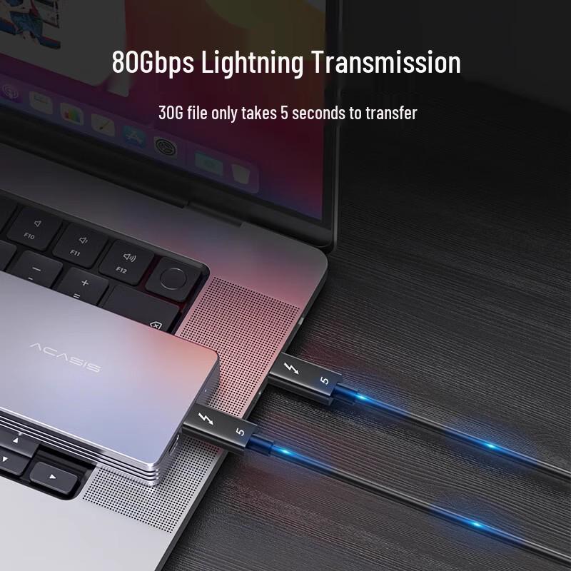 Thunderbolt 5 240W USB-C Cable: 80Gbps Data Transfer, USB4/Thunderbolt 4, Fast Charging for Mobile Devices