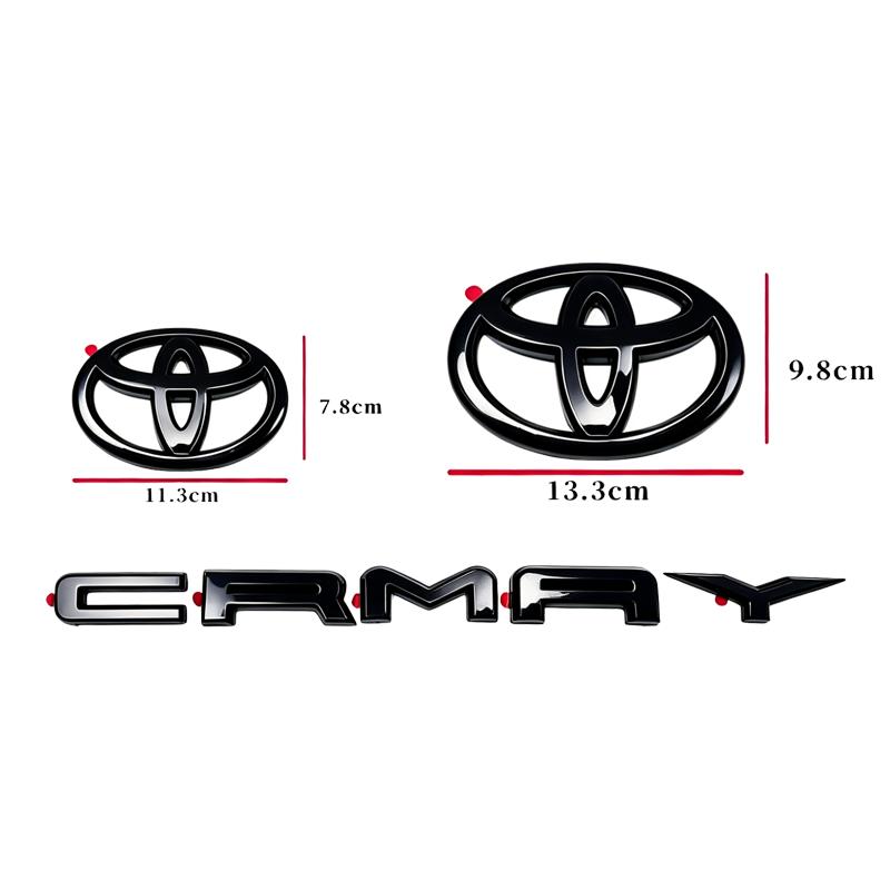 

3 piezas de logotipo ABS superpuesto para Toyota Camry 2018-2024, cubierta tridimensional modificada, adhesivo 3D SE XSE para ma