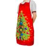 Sleeveless Christmas Apron - Printed Halter Strap Dirt-Proof Fabric for Kitchen Cleaning Holiday Supplies