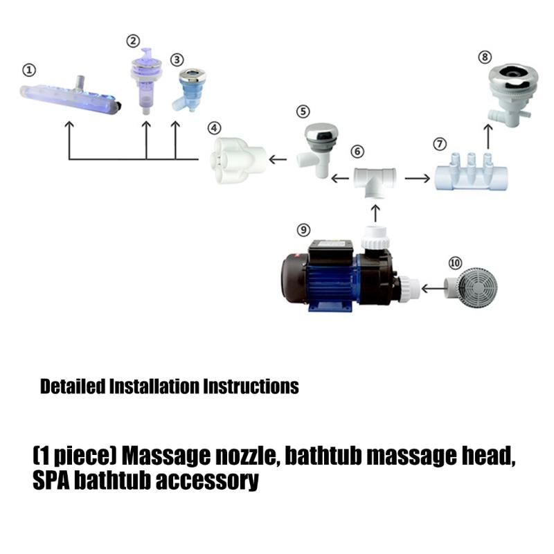 Universal Massage Nozzle Professional Water Therapy Massage Nozzle for Bathtubs Spa and Swimming Pool