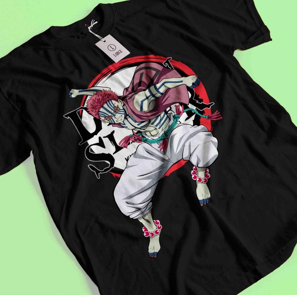 Demon Slayer Shirt Akaza Upper Moon 3 Tshirt Zenitsu T-Shirt Muzan Tanjiro Doma