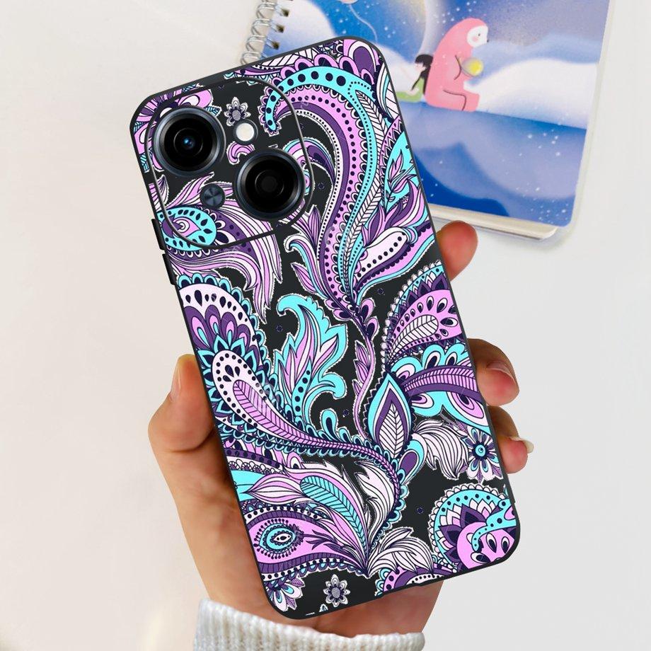 Soft Matte Silicone Bumper Cover For Tecno Spark GO 1 2025 Pop 9 Case TPU SparkGO1 GO2025 Pop9 Marble Love Heart Painting Coques
