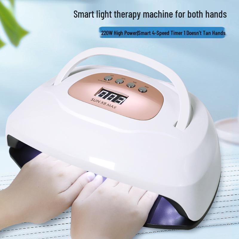 

150W Portable Double-Hand Nail Dryer with Fast-Drying Phototherapy золотой