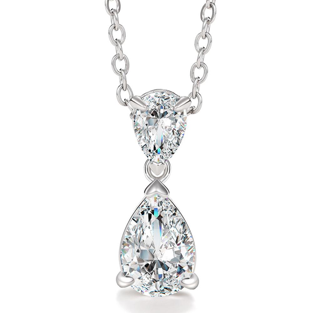 

1 шт. Модное и стильное кольцо с синтетическим цирконом в форме капли воды, подходит для повседневной носки серебряный