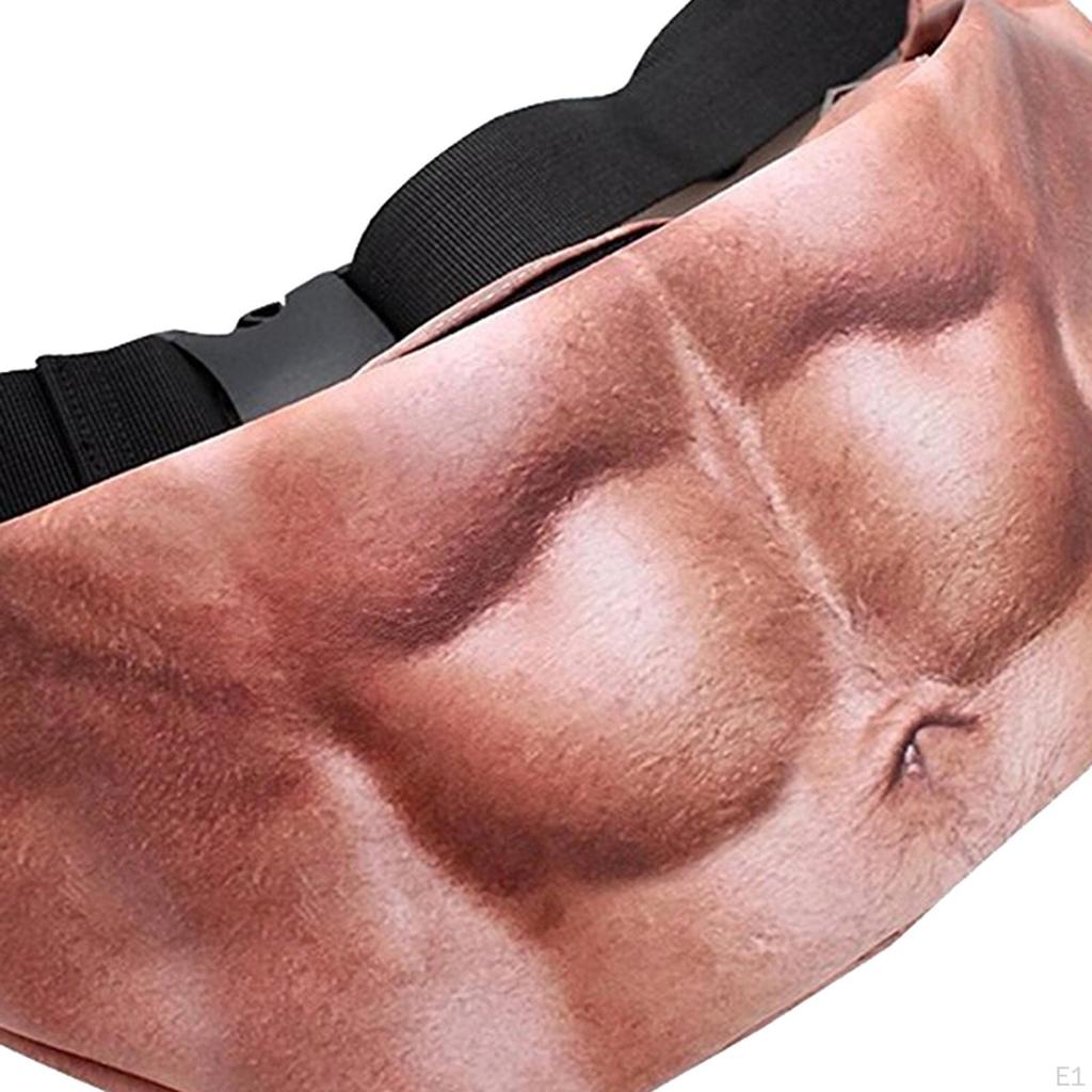 3D Belly Waist Dad Bag Lightweight Waterproof Purse Novelty Shoulder Fanny Pack for Sport