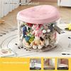 Multifunctional Storage Stool, Kids Plush Toy Sitting Stool, Transparent Storage Stool, Plastic Doll Storage Box