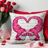 Valentine's Day Pillow Love Flower Combination Pillow Living Room Versatile and Comfortable Sofa Pillow Cover