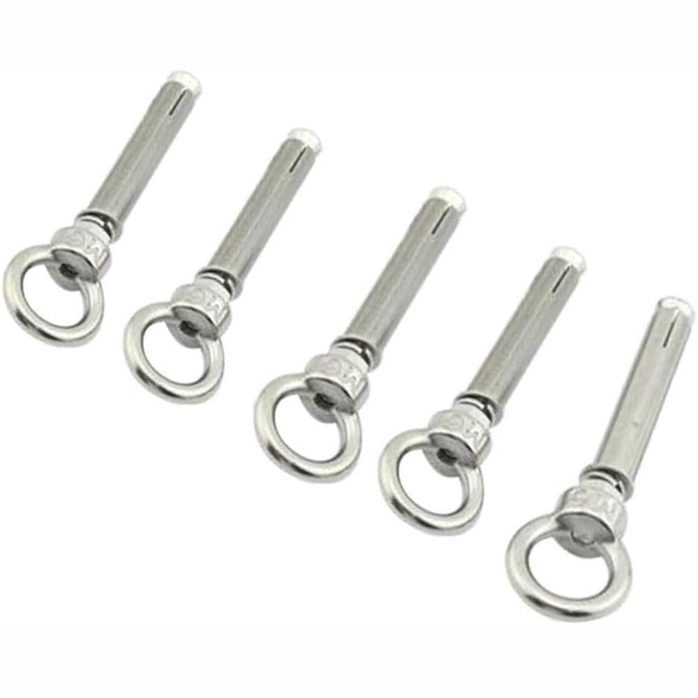 1/5Pcs M6x70mm Expansion Anchor Eyebolt Stainless Steel Ceiling Hook Bolt Screw  Concrete Brick Wall