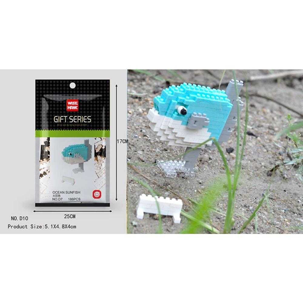 Mini Building Blocks 3D Animal Diamond Model Micro Bricks Dog Cat Bird Moose Wolf Panda Macaw Toys For Children Birthday Gifts