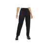 Nike Solid Mid-Waist Drawstring Straight Knit Sports Pants Women Bottoms Black FD5213-010