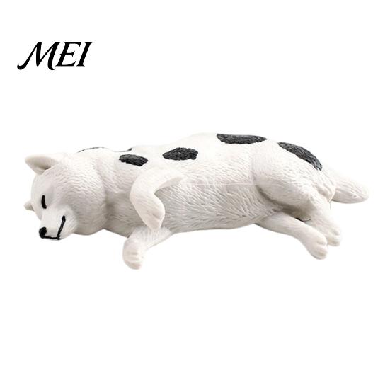Decorative Dog Statue Simulated Sleeping Model, Realistic Lying French Bulldog Figurine, Mini Handcrafted Figurine PVC Animal Educational Toy