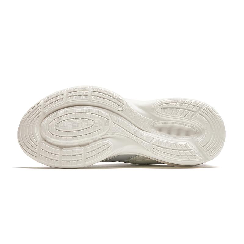 Anta Comfortable Shock Absorbing Durable Low Top Running Shoes Women sneaker Gray White 922415525-1