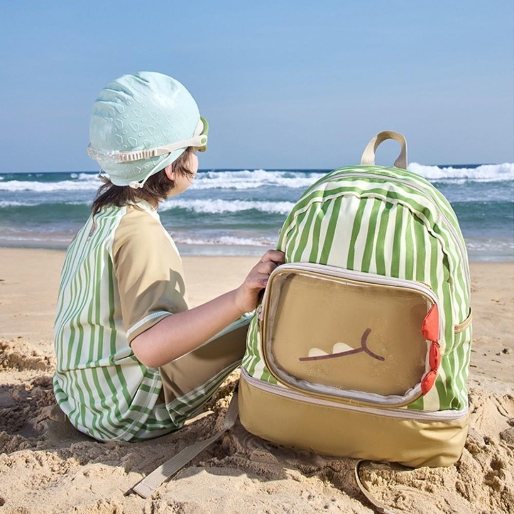 Dry Wet Separation Swimsuit Storage Bag Cute Shape Portable Beach Backpack  Kids