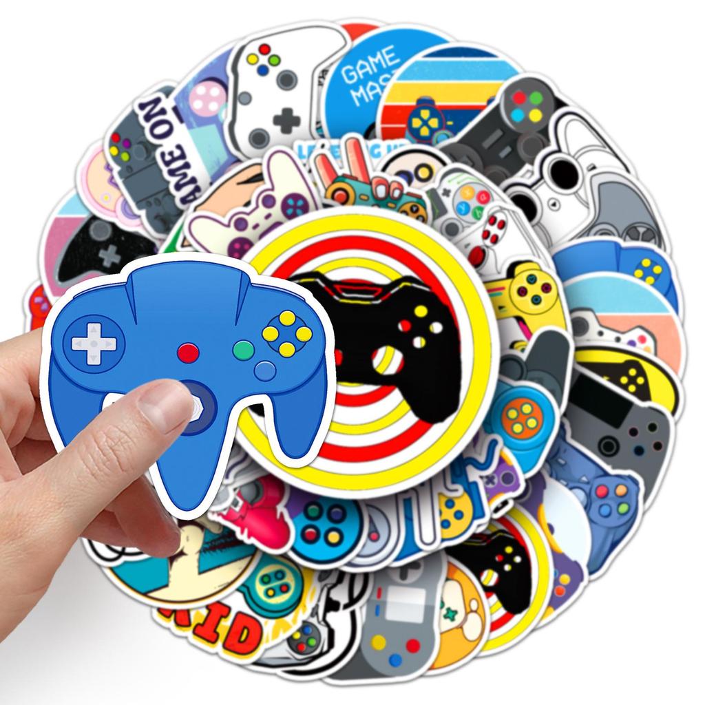 50pcs Waterproof Game Controller Graffiti Stickers for DIY Skateboards and Luggage
