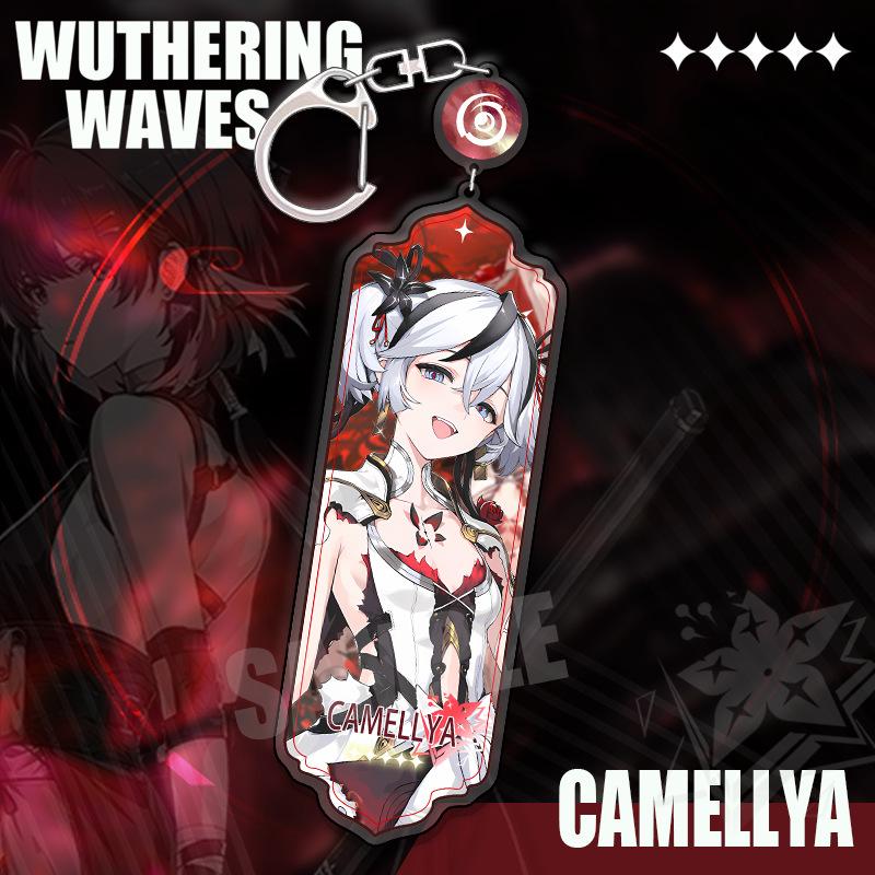 New Wuthering Waves Hiyuki Denia Aemeath Mornye Keychain Cartoon Anime Strip Pendant Keyring Backpack Jewelry Cute Gift 9cm