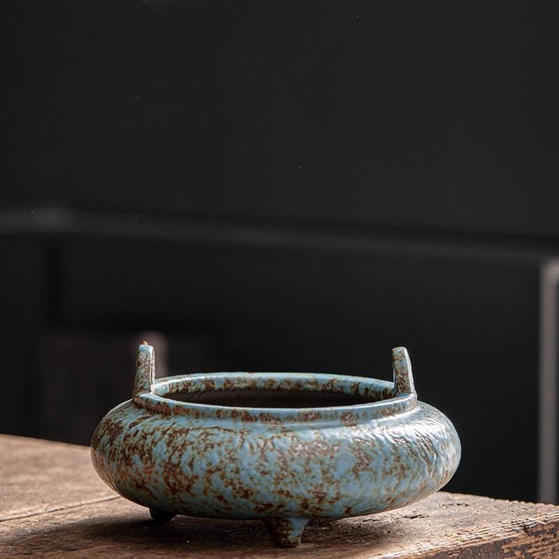 Coarse Ceramic Incense Burner For Agarwood Home Aromatherapy Indoor Zen Meditation Decor Creative Stand Holder Gift Idea