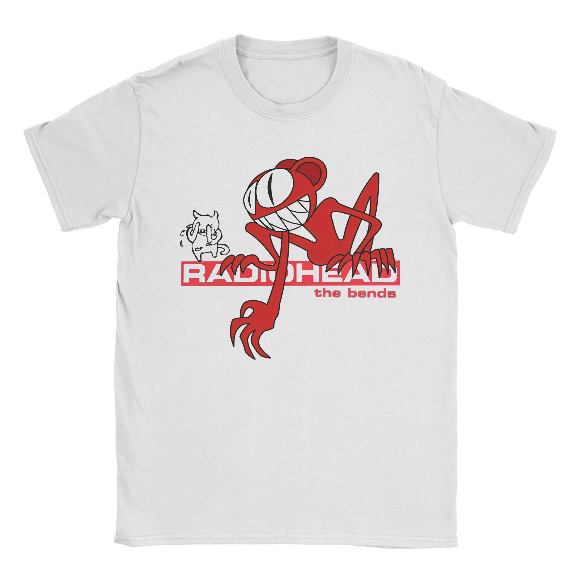 BenberFashion Rock Radiohead T-shirt 100% Katoen Casual T-shirts Ronde Hals The Bends Muziekalbum T-shirt Korte Mouw Kleding Zomer M
