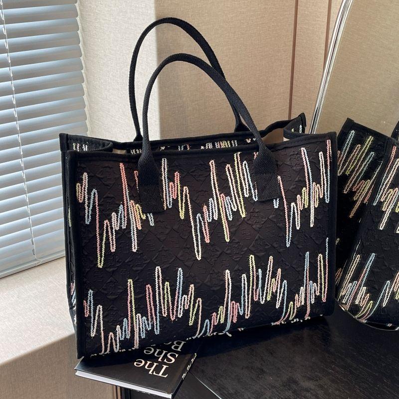 

Холщовая сумка большой вместимости для женщин, повседневная универсальная наплечная сумка-тоут, уличная дорожная сумка