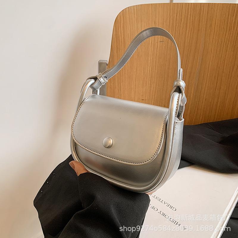 Fashion popular small bag women's 2025 new trendy small fresh women's shoulder bag foreign style underarm crossbody saddle bag