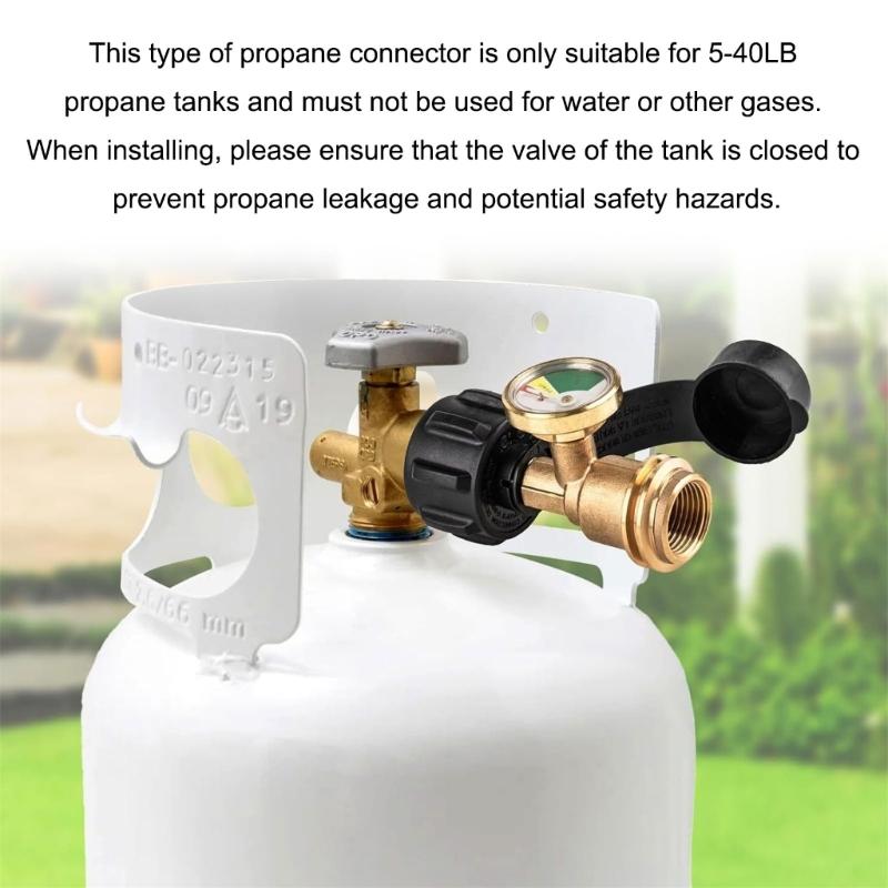 2Pcs Propane Tanks Gauge Leak Detector Propane Level Indicator for Campers, Propane Heater, Fire Pit, Gas Grill
