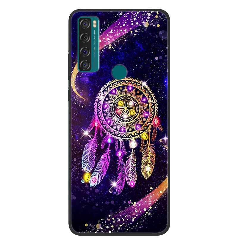 For TCL 20 SE Case Luxury Silicone TPU Soft Cover Phone Case For TCL 20 SE T671H Cartoon Funda Colourful Capa Shockproof Coque