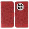 For OnePlus Ace 5 5G/Ace 5 Pro 5G/13R 5G Case PU Leather Mandala Imprinted Design Wallet Phone Cover with Wrist Strap
