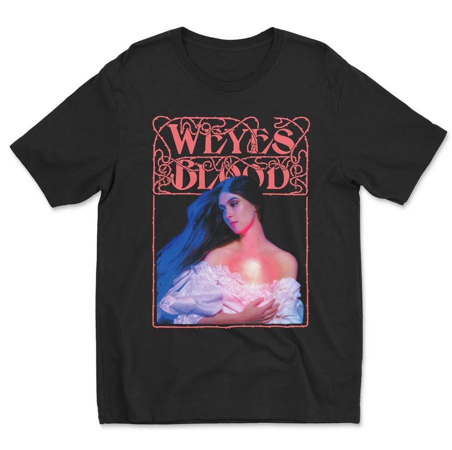 Vtg Hearts Aglow By Weyes Blood Heavy Cotton Black Unisex S-5XL Tee Shirt AG35 S