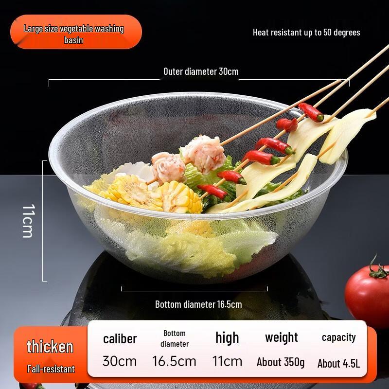 

Qianxing Acrylic Self-Serve Food Basin (3-Pack) 30cm