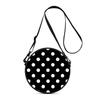 Dot Print Round Shoulder Bag Casual Messenger Bag for Woman Best Gifts 2D Flat Casual Daily Crossbody Bag