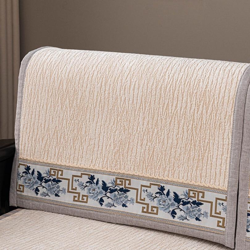 [Gruby, Antypoślizgowy Pokrowiec na Sofę Klasyczny] Luksusowy Pokrowiec na Sofę z Weluru z Ozdobnymi Przeszyciami - Gruby, Ręcznik na Sofę