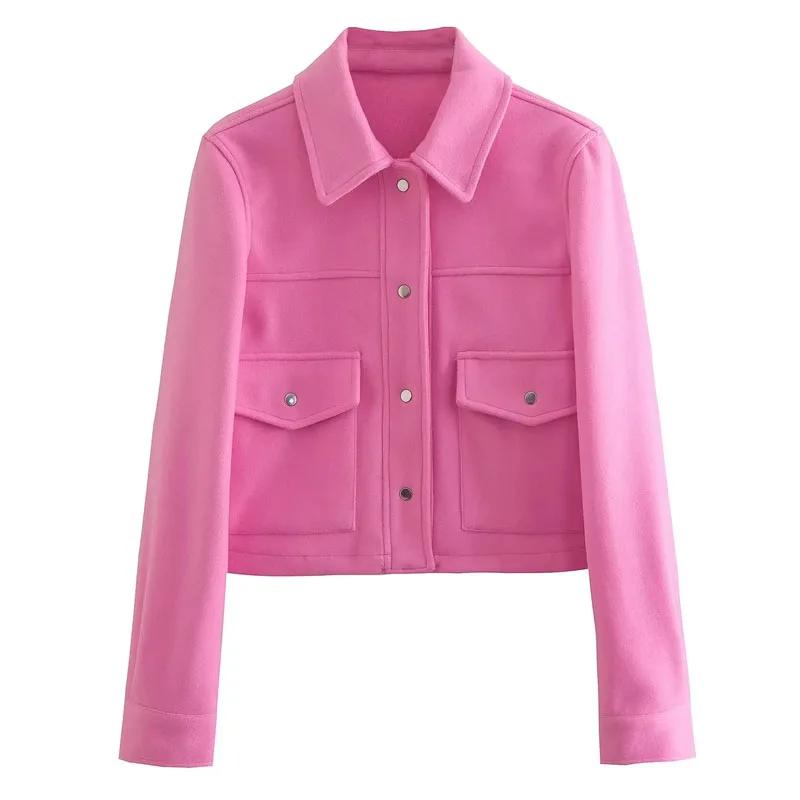 Giacca Bomber Corta da Donna Cappotto Giacche Aviatore Capispalla Corto Lana & Misti Cappotti Autunno Inverno Giacca Tweed