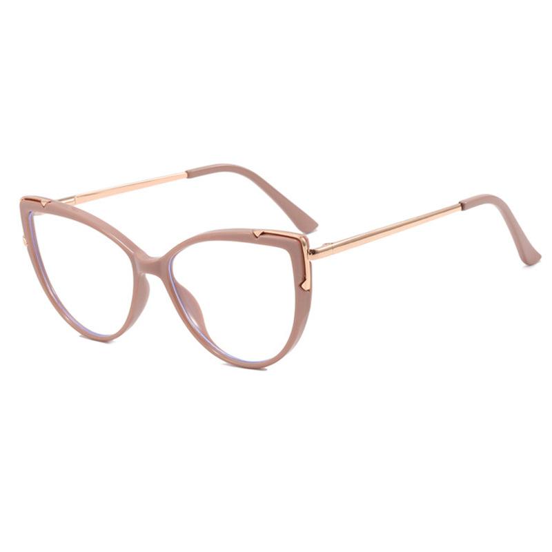 New Retro Fashion Anti Blue Light Cat Eye Glasses Frame For Women TR90 High Quality Clear Lens Reading Trending Eyeglassses