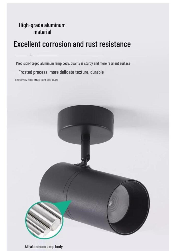 COB LED Surface-Mount Spotlight for Retail and Home Background Walls