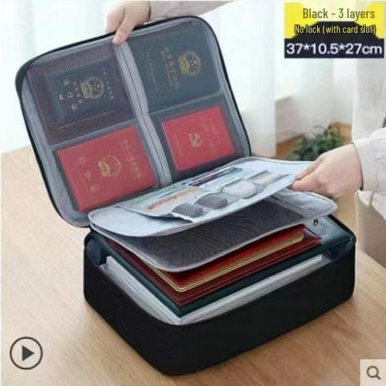 Foldable Waterproof Fireproof Document Storage Bag