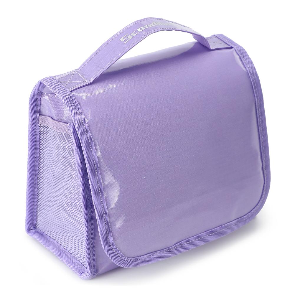 

popular Waterproof Cosmetic Bag Multifunction Makeup Bag Large Capacity Travel Toiletry Bag Solid Color Multi-Pockets for Women Girls фіолетовий